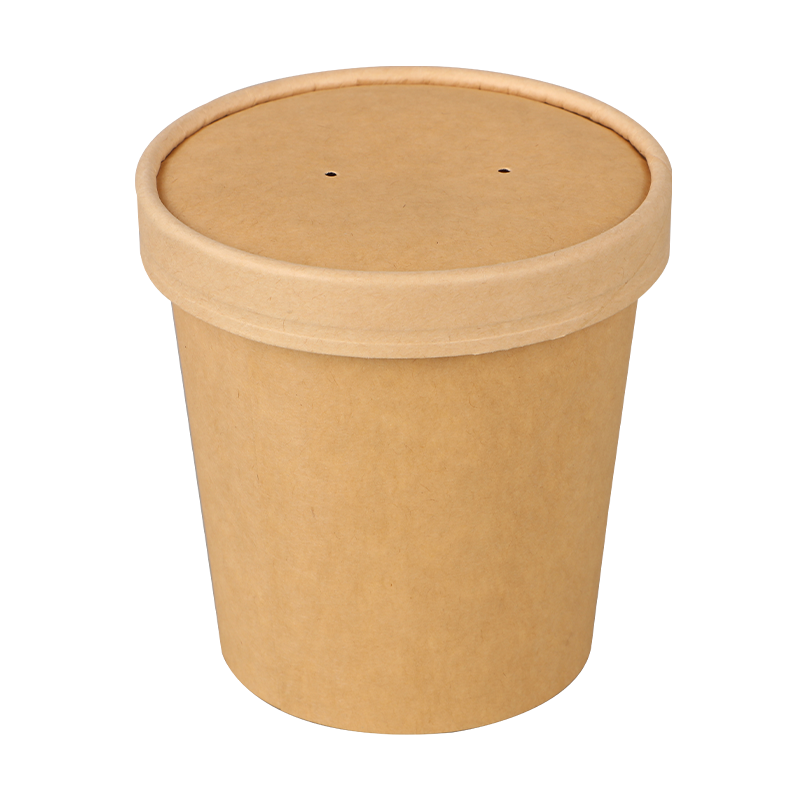 12 oz soppkopp av papper med rullad kant