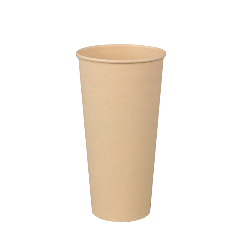 12oz PE papper bambu enkelvägg heta pappersmuggar
